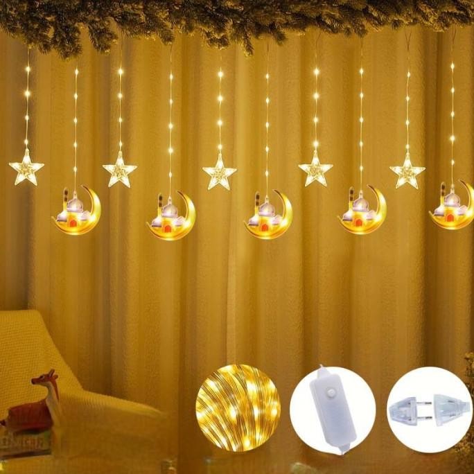 

Sale! Lampu Tirai Idul Fitri Dekorasi Lebaran Hiasan Ramadhan Masjid Bintang