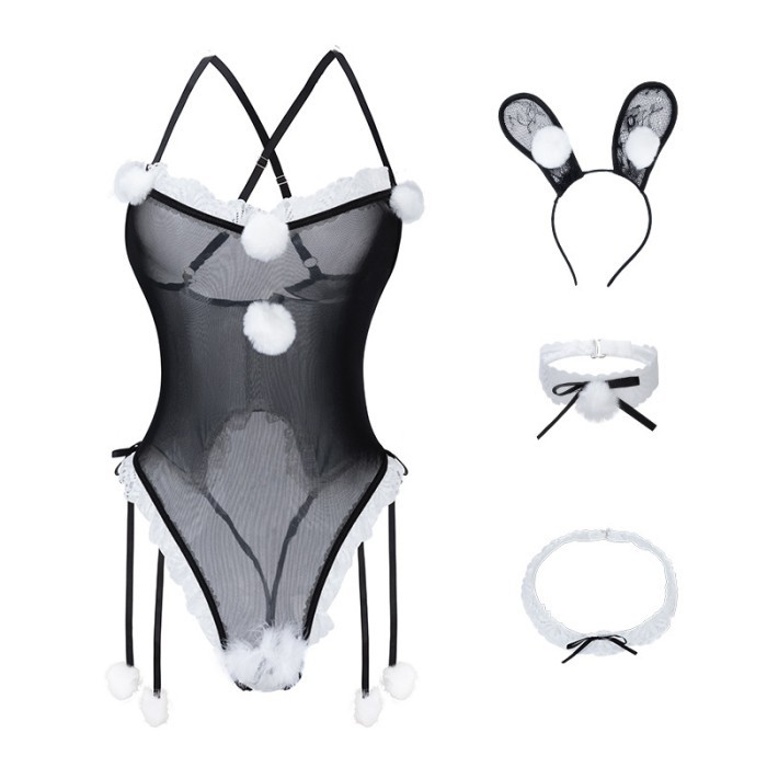 PROMO Lingerie Sexy Cosplay Kelinci Costume Bunny Girl Baju Tidur Wanita Dewasa 6360 Terlaris