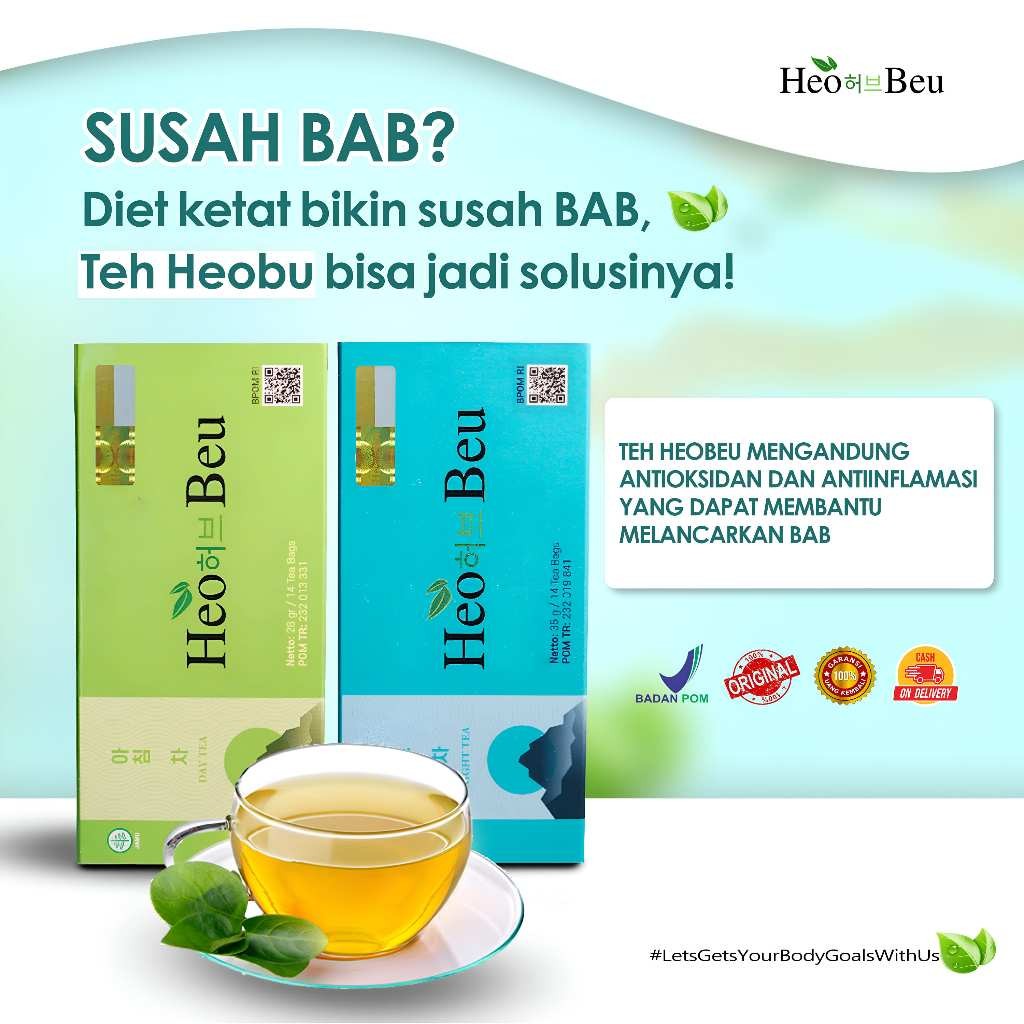 

Promo 12.12 Heo Beu Heobeu Slimming Tea Original Pelancar Bab Sembelit Teh Heo Beo Korea Original