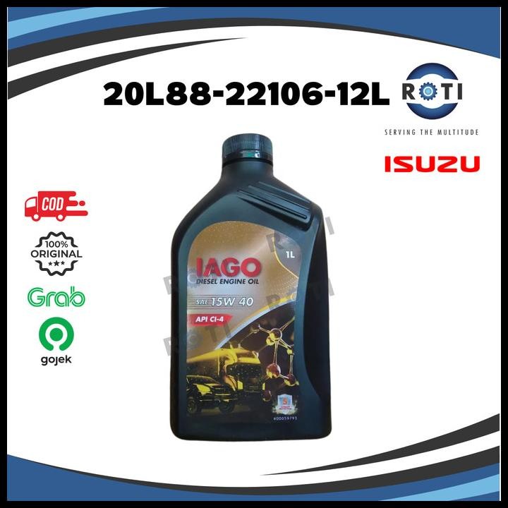 DISKON ISUZU IAGO OLI MESIN DIESEL 15W-40 CI-4(12X1L) ORIGINAL 