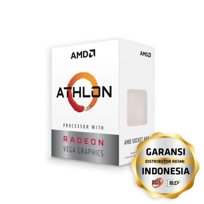 PROCESSOR AMD ATHLON 3000G WITH VEGA 3 GRAPHIC - AMD 3000G AM4 ORIGINAL DAN TERPERCAYA