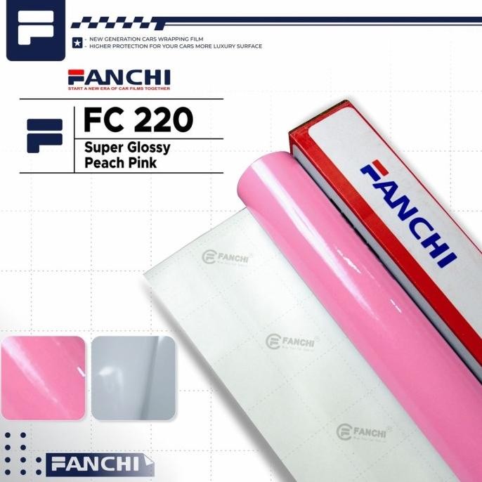 

TERMURAH ROLL STICKER FANCHI FC220 SUPER GLOSS PEACH PINK 50CM 8,5M ROLL