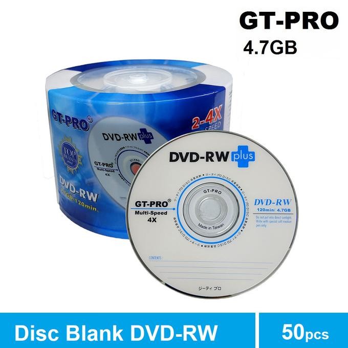 Siap Kirim DVD Kosong / Disc Blank GT-Pro DVD-RW Plus isi 50pcs