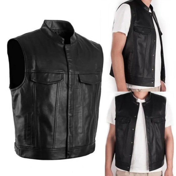 Dijual ROMPI KULIT BARU ROMPI BIKER ROMPI KULIT MOTOR ROMPI KULIT PRIA VEST