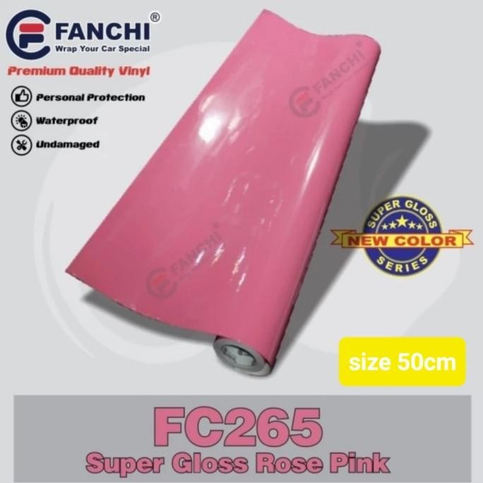 

TERBARU ROLL STICKER FANCHI FC265 SUPER GLOSSY ROSE PINK PINK 50CM X 8,5M ROLL