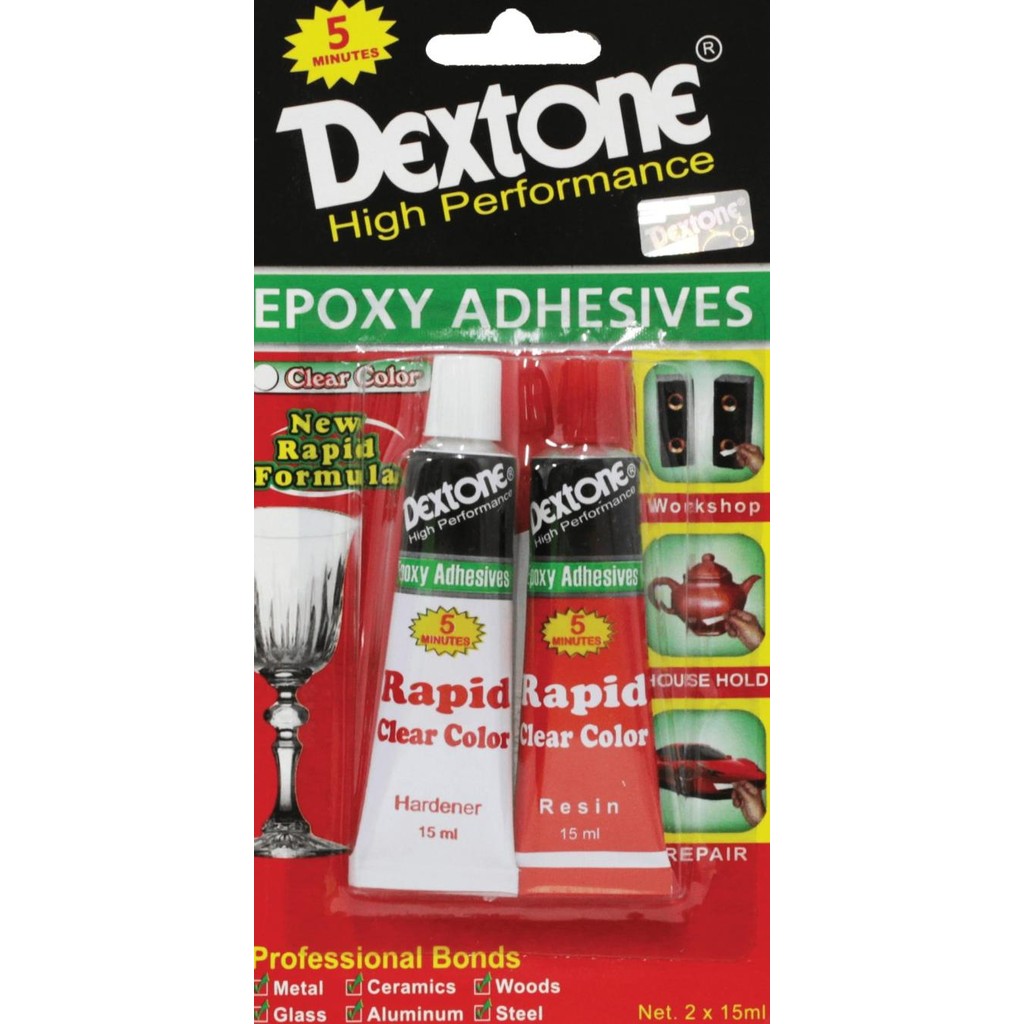 Ready Lem Besi Epoxy Rapid Clear Dextone - Rapid