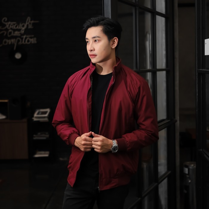 TERLARIS Jaket Pria Mayer Libra Maroon - M