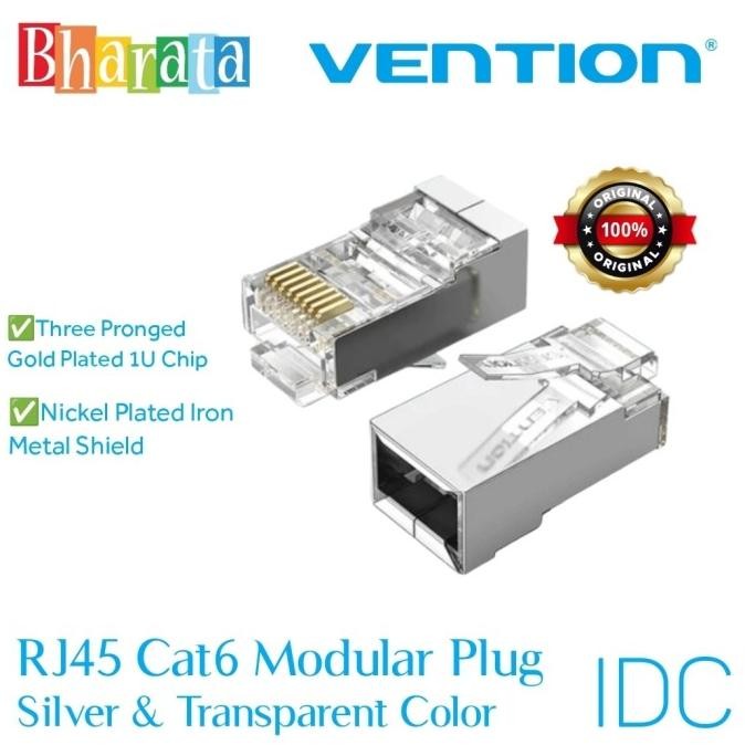 

Diskon! Vention Konektor RJ45 Cat6 FTP Modular Ethernet Connector IDC