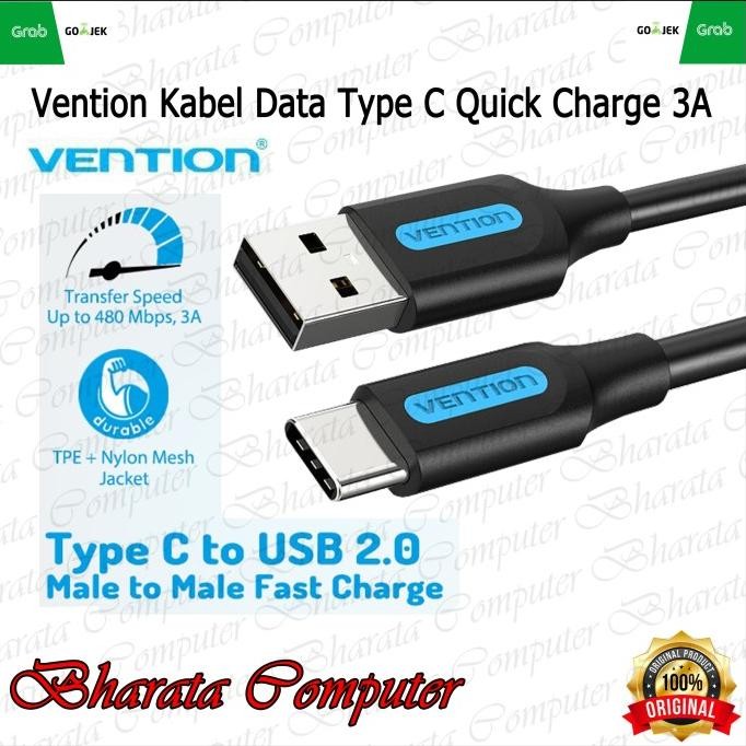 

Diskon! Vention Kabel Data Type C Quick Charge Fast Charging COK 3A