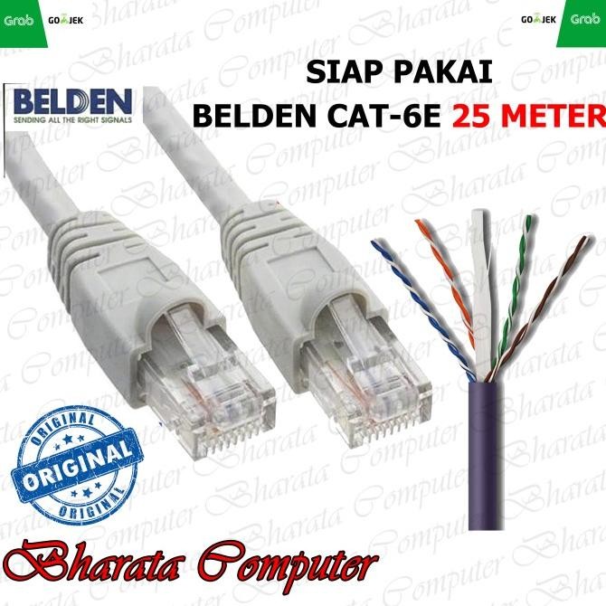 

Diskon! Siap Pakai 25meter Kabel LAN UTP Cat 6/Cat6 Belden Original 25M UTP