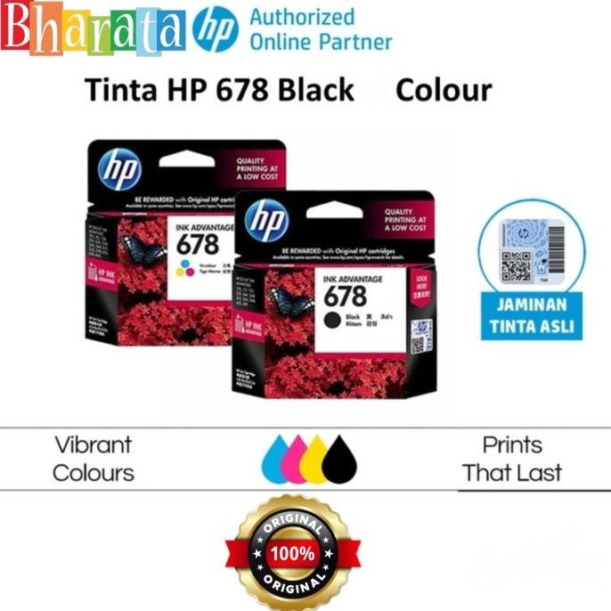 

Diskon! Tinta HP 678 Black / Color 0riginal