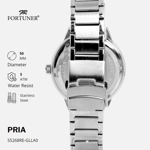 Fortuner Jam Tangan Pria Analog Angka Arab Tahan Air Rantai Akmal