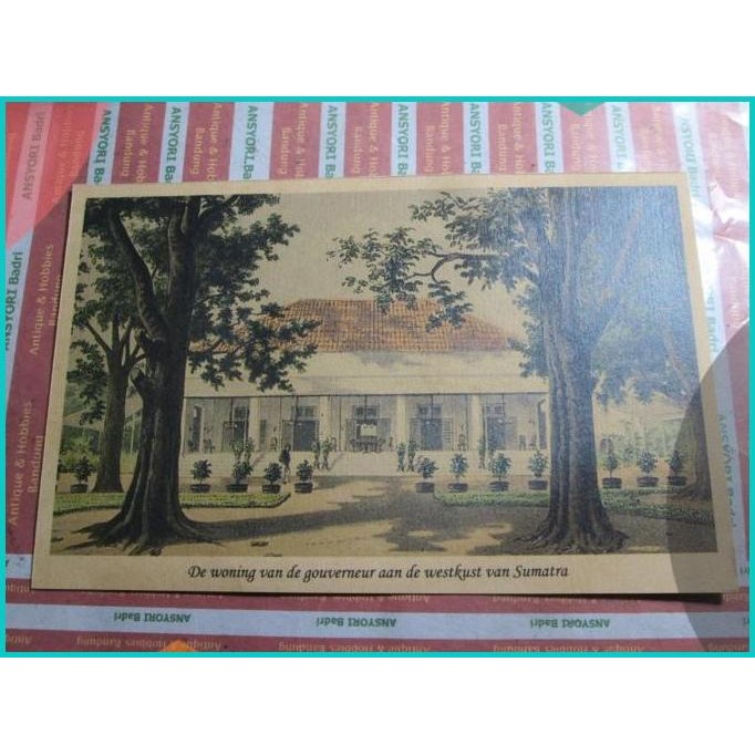 

kartu pos jaman belanda woning van gouverneur sumatra iklan m085 11OKT