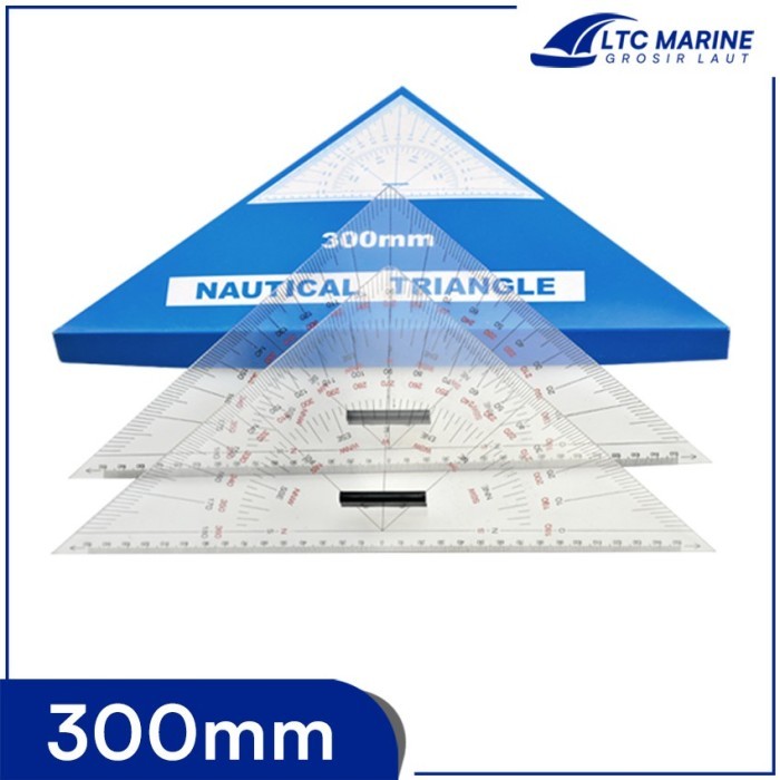 

IMPA 371008 Navigation Triangle Ruler Mistar Segitiga Peta 300mm