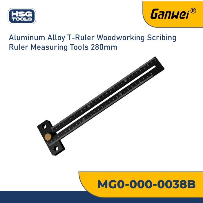 

GANWEI 0038B PENGGARIS T ALUMINUM WOODWORKING SCRIBE T-RULER 280MM