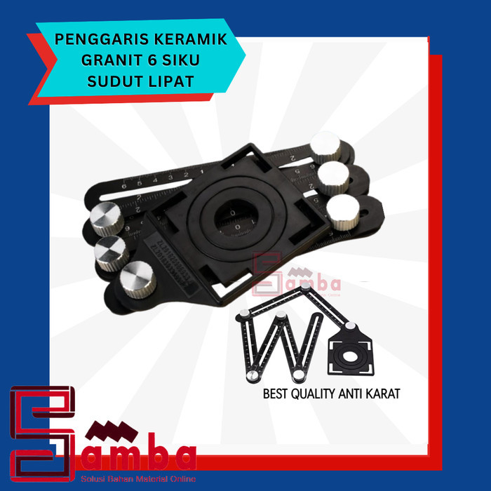 

Penggaris keramik granit 6 siku sudut lipat mutifungsi berkualitas