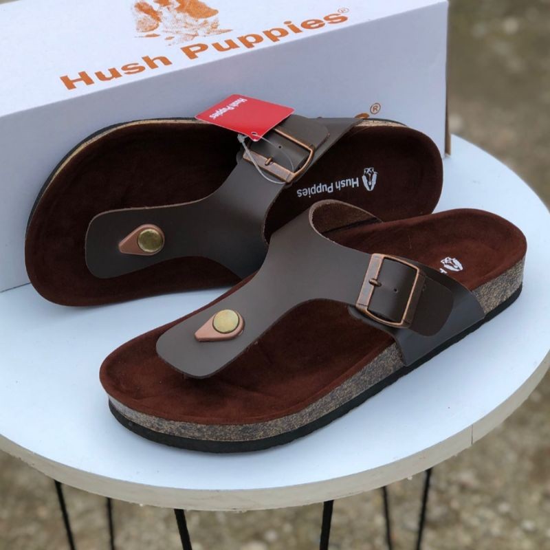 Sepatu Wanita Sandal jepit pria hush puppies made in Indonesia, sandal formal pria bahan kulit