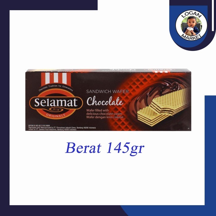 

BIG SALE Wafer Selamat Wafer Chocolate Coklat 198gr