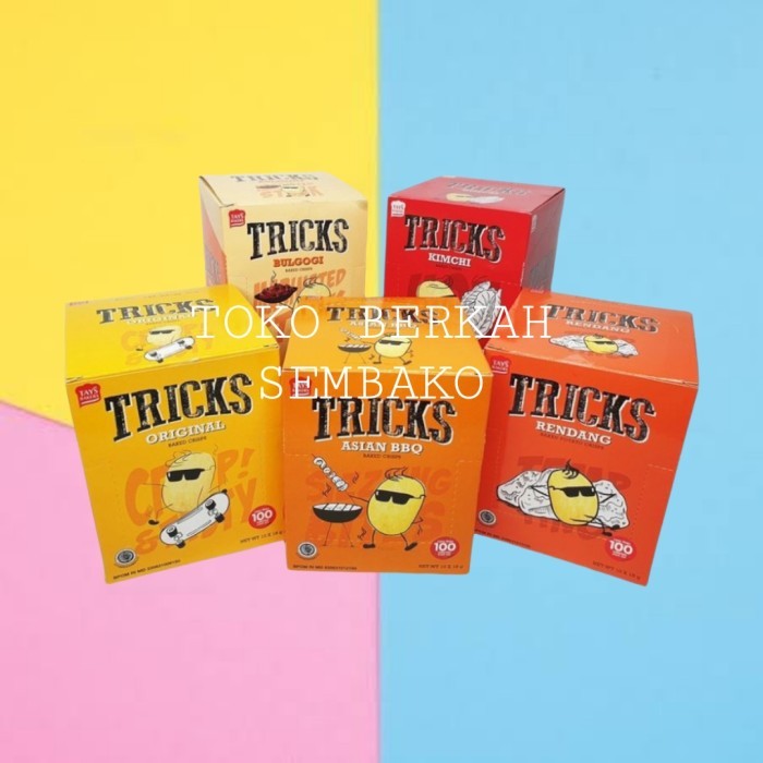 

OBRAL Tricks Biskuit Kentang Potato Baked Chips 120gr 1box isi 10pcs