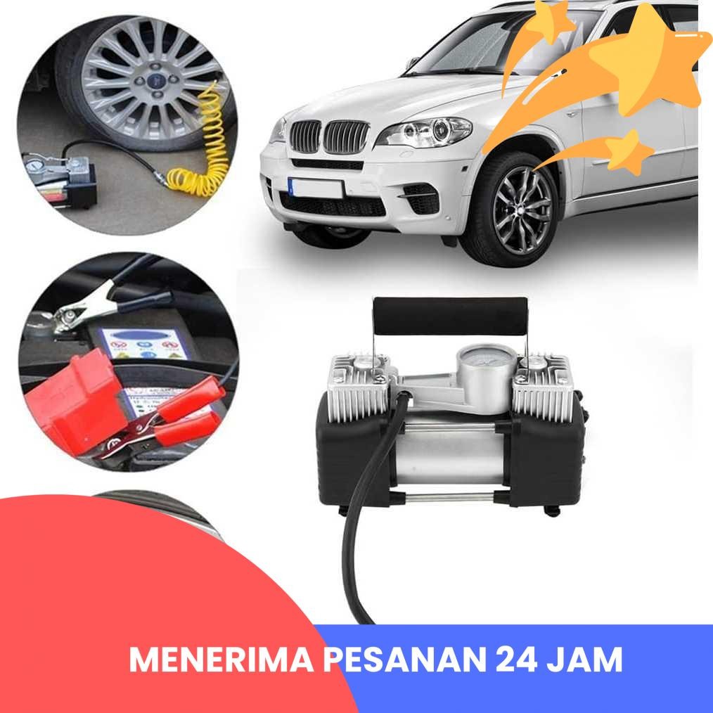 Pompa Ban Compressor Double Cylinder 12V 150 PSI - 628-4X4