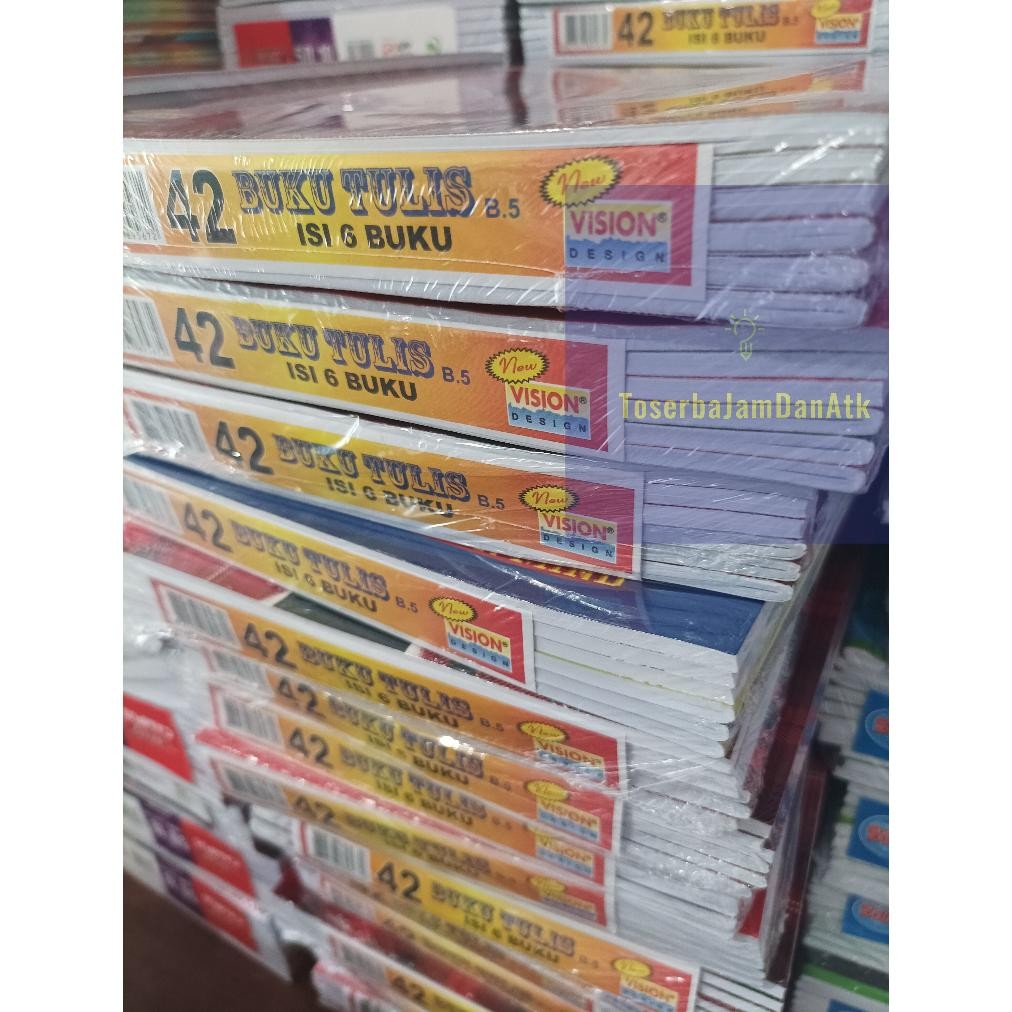 

Terlaris Buku Tulis Vision Sekolah / Buku 42 Lembar Isi 6 Buku / Buku Pelajar 1 Pack