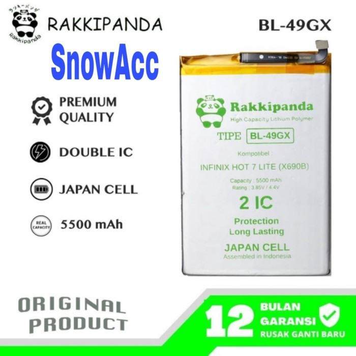 Rakkipanda Baterai HOT 7 LITE / NOTE 7 LITE / HOT 11S NFC ( BL-49GX )