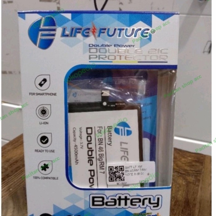BATERAI BATRE BATTERY REDMI BN 46 REDMI NOTE 7 NOTE 8 LF DOUBLE POWER