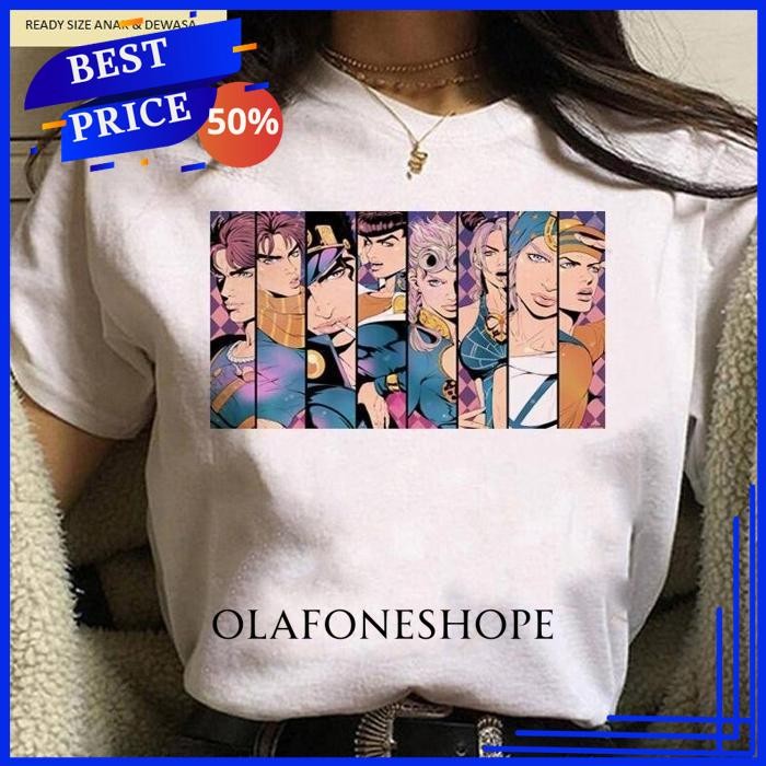 KAOS ANIME JEPANG LOGO JOJO BIZZARE ADVENTURE / JOJO BIZARRE ADVENTURE / T SHIRT MANGA ANIME BY OLAF
