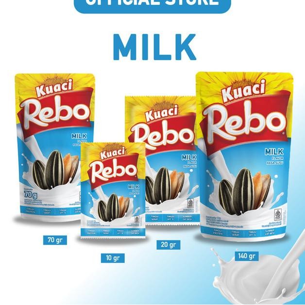 

Rebo Kuaci X One Piece Bundling 4 Pcs - Rasa Caramel 140 Gram & Lk 140 Gram
