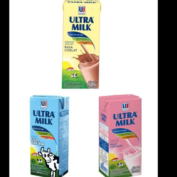 

Siap Kirim Susu Segar UHT ultra milk Varian rasa Coklat Full cream Strawberry 200 ml PER KARTON murah grosir