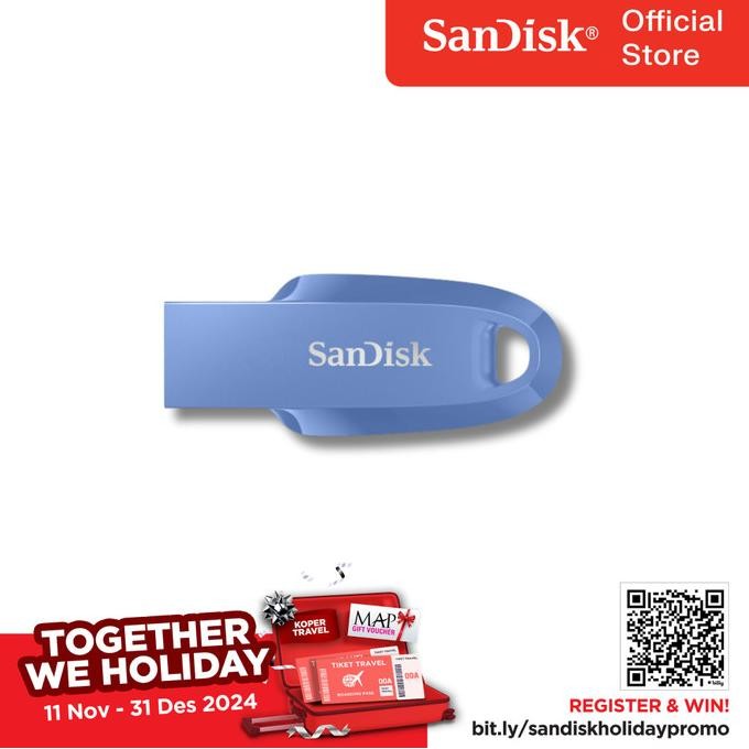 

BLUE- SANDISK ULTRA CURVE USB 3.2 100MB/S FLASHDISK CZ550 128GB - NAVY BLUE