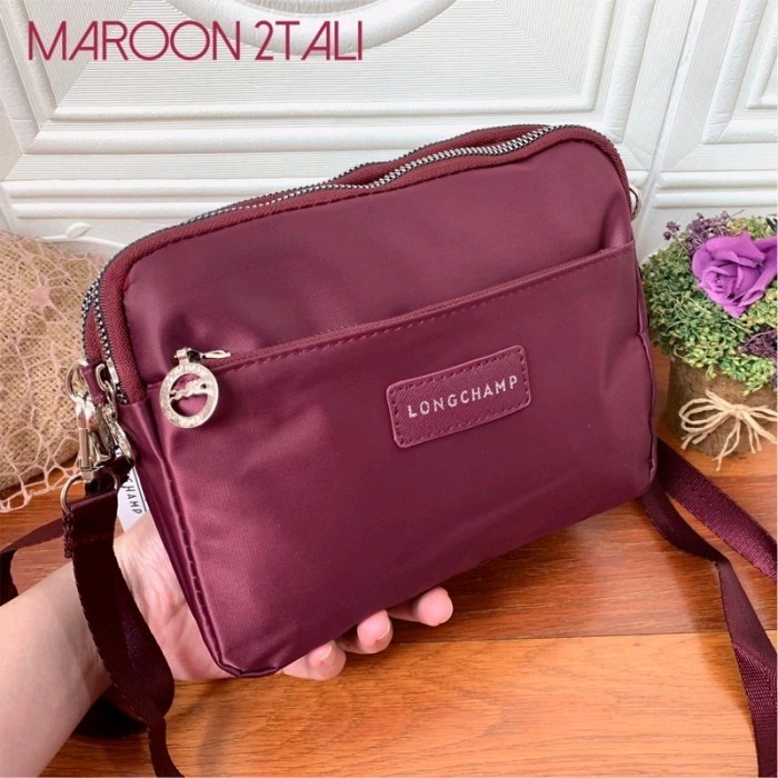 [TERMURAH DI SHOPEE] Tas Dompet Hp Selempang Kipling Original Besar Wanita/Pria-Organizer - maroon, 