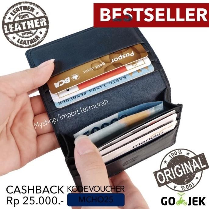 

BLUE- DOMPET KARTU KULIT ASLI PRIA WANITA CARD HOLDER RHYM 23 BLUE