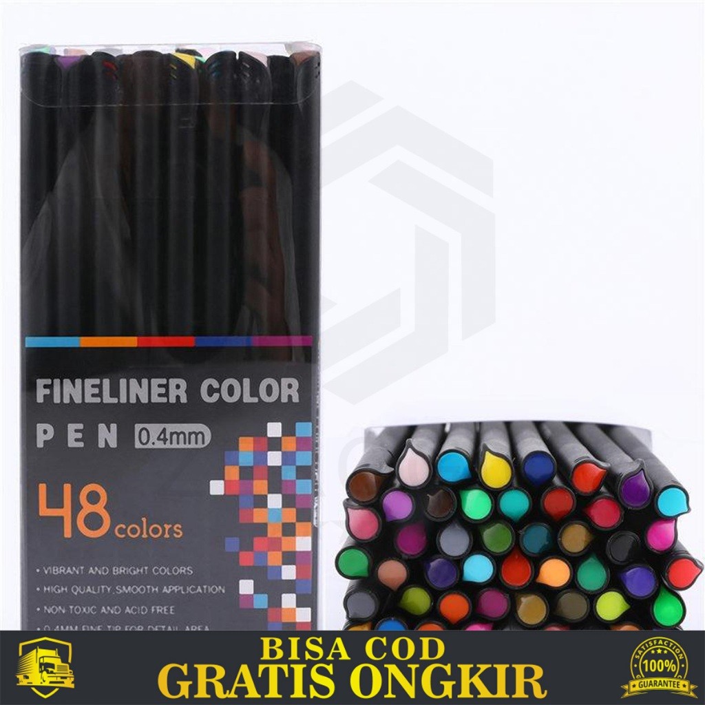 

PENA MULTICOLOR DRAWING PEN GAMBAR POINT TULIS PENSIL BOLPOIN 0.4MM