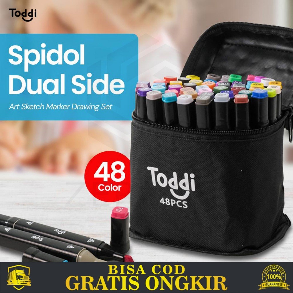 

ART MAKER BRUSH DOUBLE TIP SET LUKIS POUCH DOUBLE SIDE MULTICOLOR