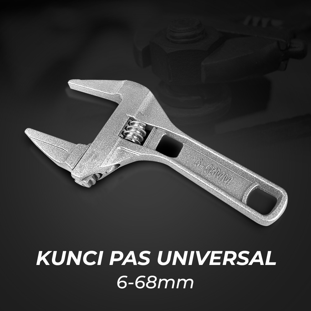 

- LISM Kunci Pas Universal Adjustable Wrench Spanner 6-68mm - UW82 -