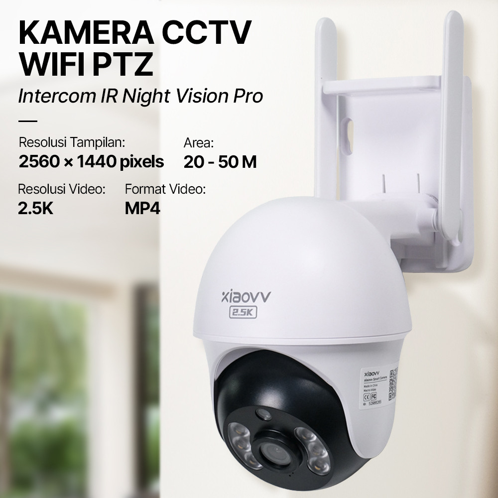 

- Xiaovv Kamera CCTV WiFi PTZ Intercom IR Night Vision Pro 2.5K - XVV-3640S-P9 -