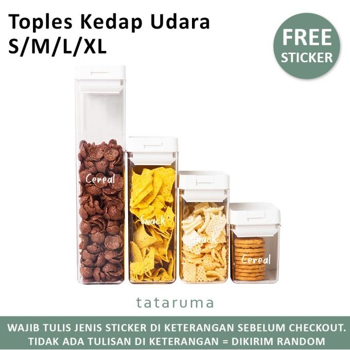 

mika - toples transparan / clear storage jar kedap udara minimalis termurah