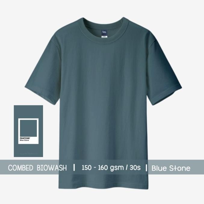

BLUE- KAOS BASIC- BLUE STONE [ COMBED BIOWASH 30S OEKO-TEX]| KAOS POLOS