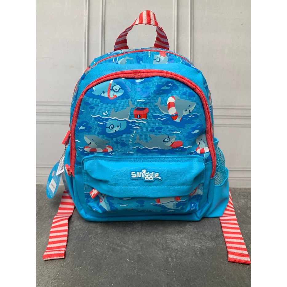 SMIGGLE TEENY TINY OVER AND UNDER BACKPACK SHARK - TAS RANSEL SMIGGLE