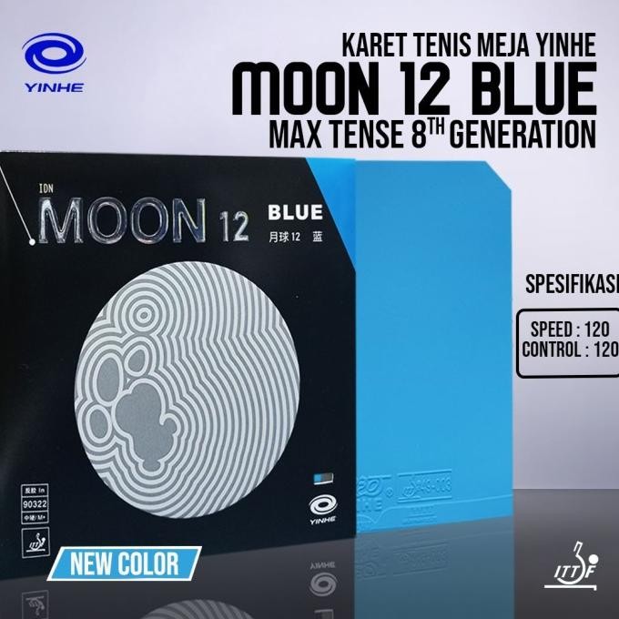 

BLUE- KARET BAT TENIS MEJA PINGPONG YINHE MOON 12 BLUE 8TH GENERATION