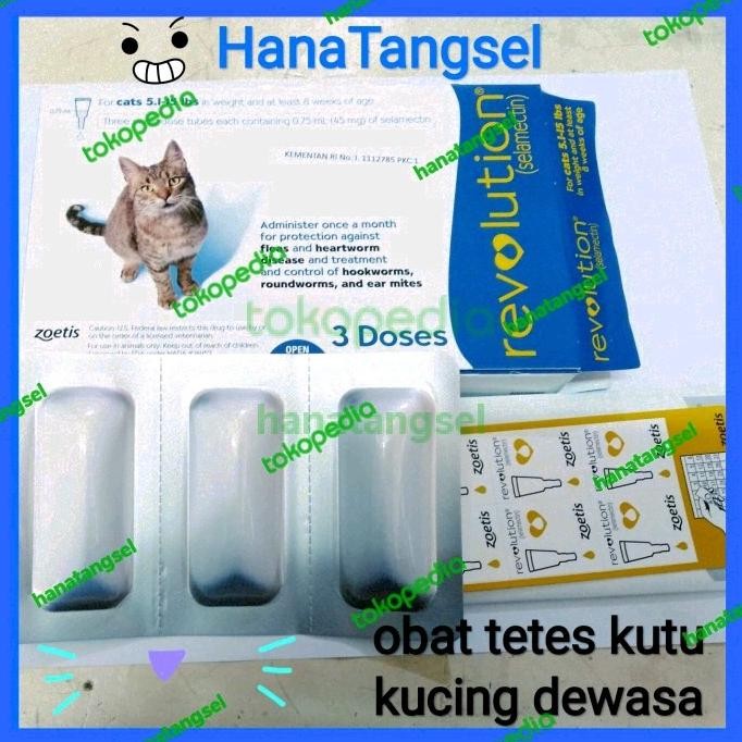 

BLUE- OBAT KUTU REVOLUTION BLUE CAT ADULT, KUCING 2,6 KG - 7,5 KG PER TUBE