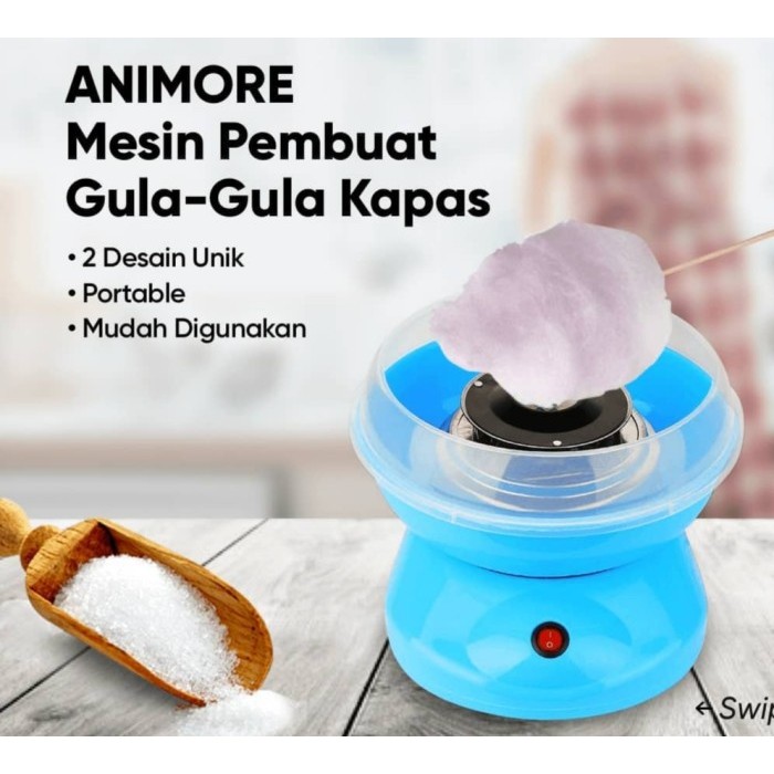 Mesin Pembuat Gula-Gula Kapas Permen Cotton Candy Maker Alat Food