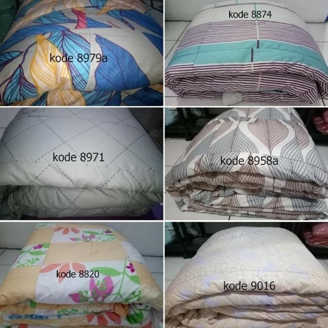 Bedcover tanpa sprei uk 140x200 bahan perca My Love