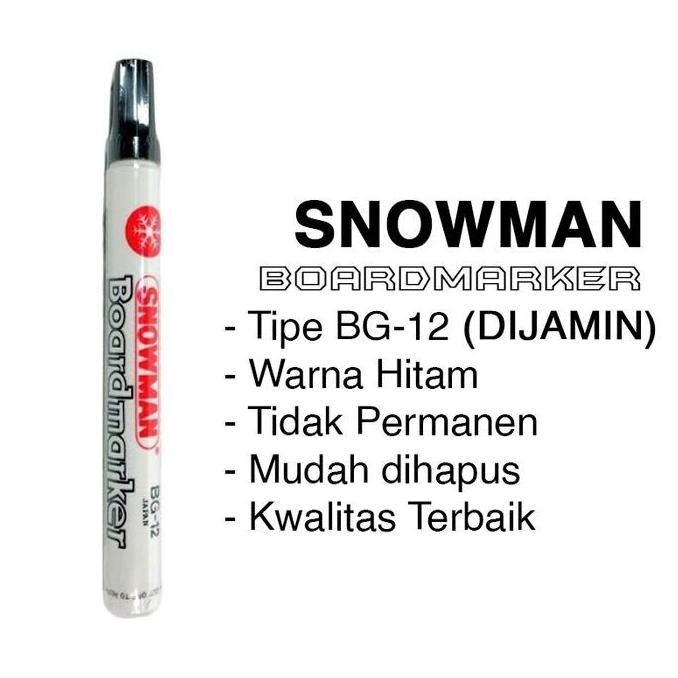 

Terbaru Spidol Snowman Whiteboard Marker Bg-12 - Hitam