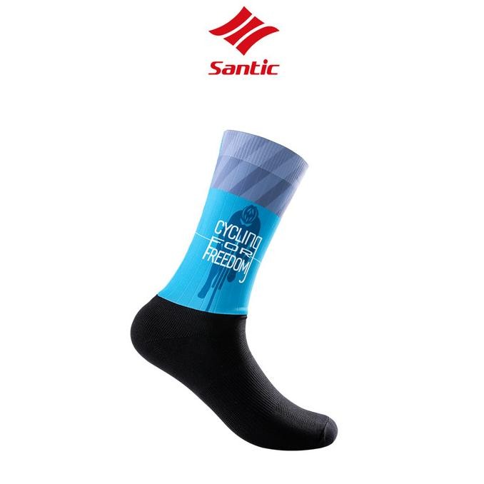 

BLUE- SANTIC W0P065B CYCLING SOCKS - KAOS KAKI OLAHRAGA SEPEDA - BLUE