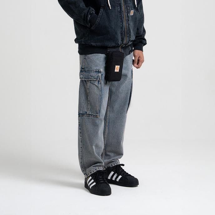 

BLUE- SUPEREGO BAGGY RELAXED CARGO DENIM PANTS SNOW BLUE TINT BCD01B