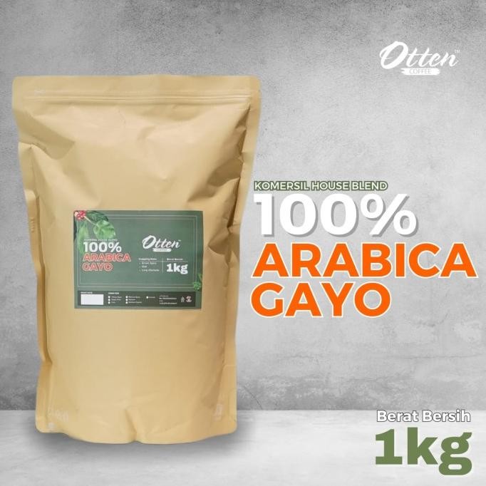 

Kopi Kopi 100% Full Arabica Gayo Komersial 1Kg - Biji / Bubuk Kopi Commercial House Blend Otten Coffee
