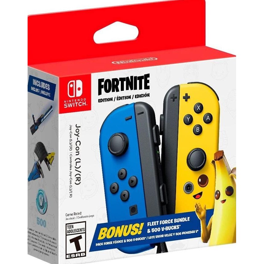

BLUE- NINTENDO SWITCH JOYCON FORTNITE JOY-CON (L / R) BLUE YELLOW JOY CON LR