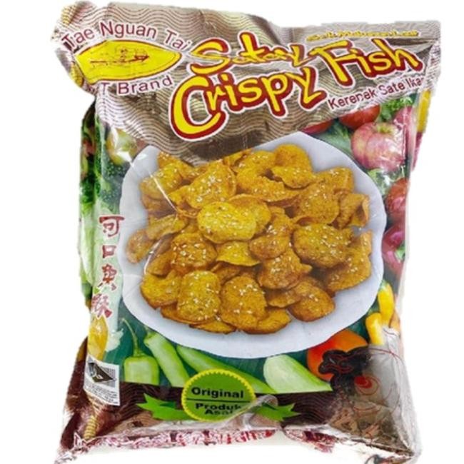 

300Gr Satay Crispy Fish Kerupuk Sate Ikan Thailand Tae Nguan Tai Boat